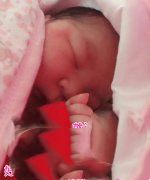 耿若2018年第一个宝宝，一个健康结实的男宝宝